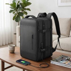 Mochila Viaje 40L Impermeable: Laptop 17.3"